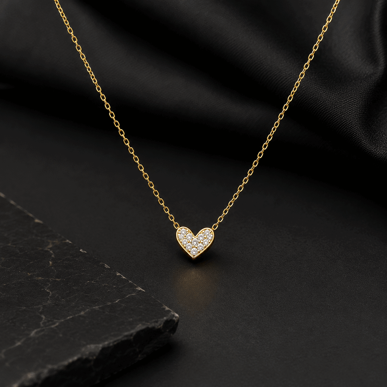 Collar Corazón Brillante