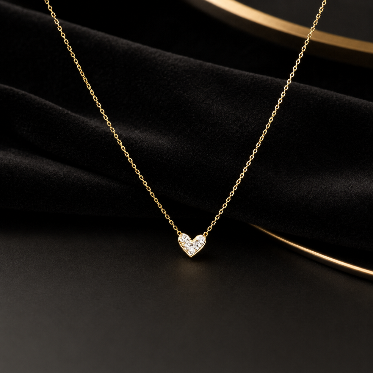 Cadena Corazón Dorado