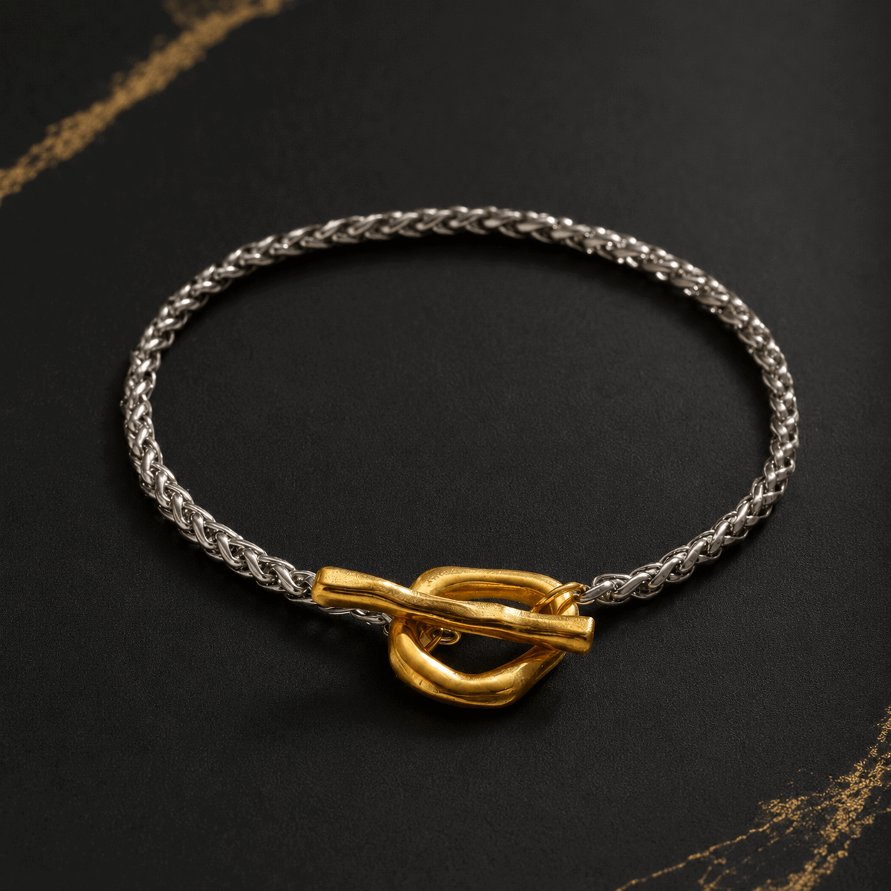 Pulsera Dos Tonos con Cierre Toggle