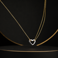 Cadena Corazón de Dos Tonos