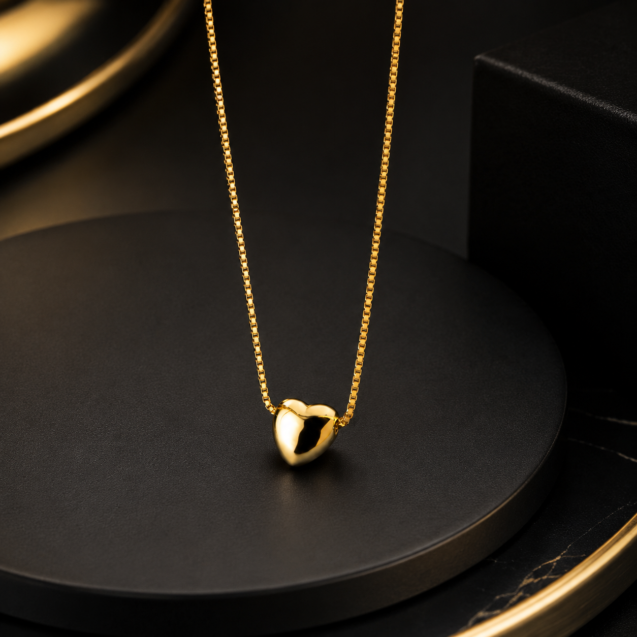 Cadena Corazón Dorado