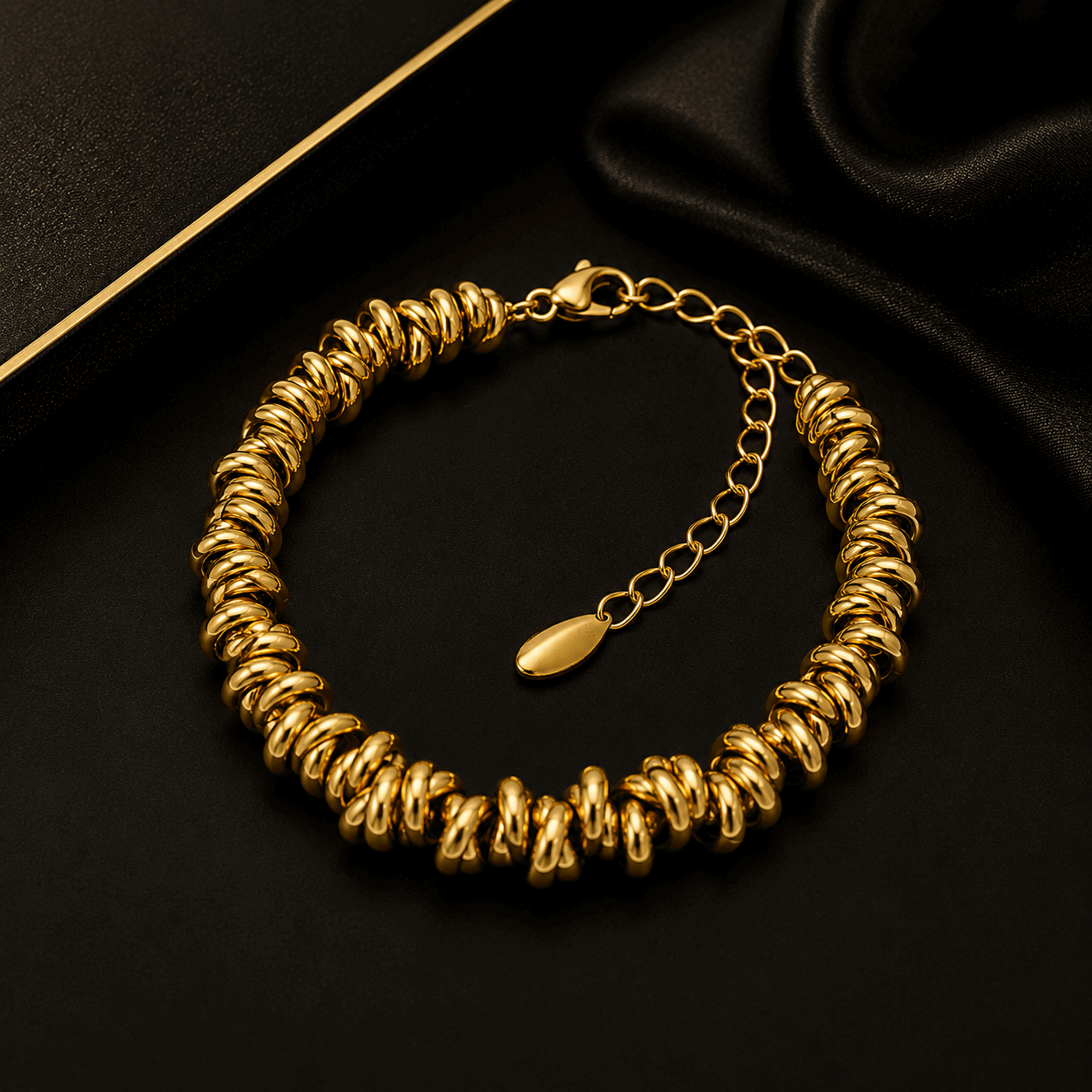 Pulsera Espiral Dorada