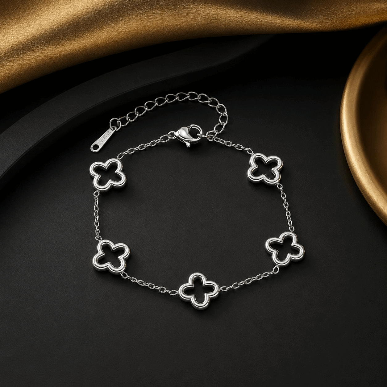 Pulsera Tréboles Plateada
